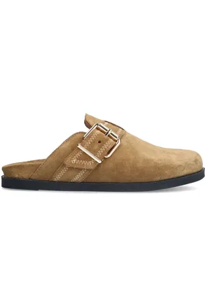 Manfield Schoenen, Dames, , 37 EU, Leer, Taupe instapper met gesp