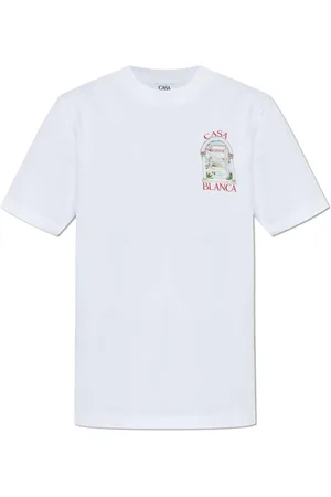 Casablanca Tops, Dames, Wit, S, Katoen, T-shirt met print