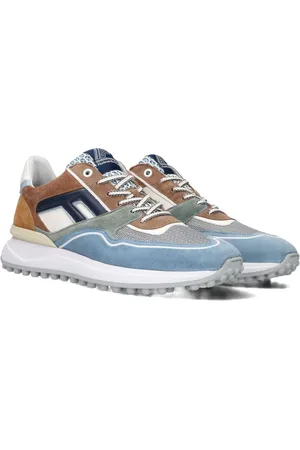 Floris van Bommel Schoenen, Heren, Veelkleurig, 45 1/3 EU, Blauwe Chunky Sole Sneakers voor Heren