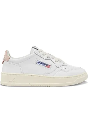 Autry Schoenen, Heren, Wit, 36 EU, Katoen, Vintage Low Top Sneakers Medalist Stijl
