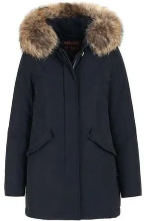 Woolrich Jassen, Dames, Blauw, S, Polyester, Luxe Arctic Parka met Afneembare Bontkraag