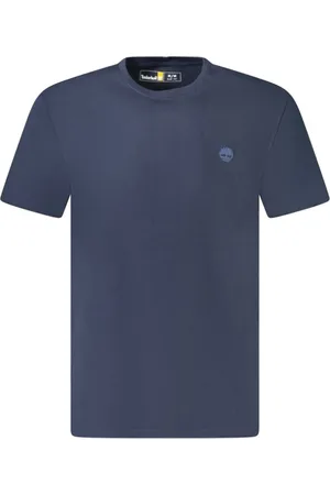 Timberland Tops, Heren, Blauw, M, Katoen, Blauw Slim Fit Crew Neck T-shirt met Logo