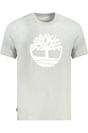 Timberland Tops, Heren, Grijs, M, Katoen, Grijze Katoenen Crew Neck T-Shirt