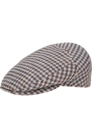 Borsalino Accessoires, unisex, Veelkleurig, 57 CM, Zachte platte pet met halvemaan naden