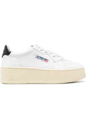Autry Schoenen, Dames, Wit, 37 EU, Leer, Platform Sneakers