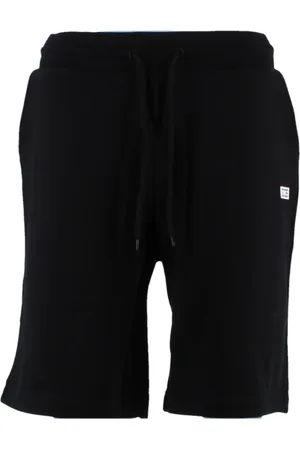 GCDS Korte broeken, Heren, Zwart, L, Katoen, Zwarte Bermuda Shorts Essentials