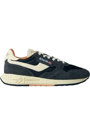 Autry Schoenen, Heren, Zwart, 40 EU, Leer, Leren lage sneakers met logo-details