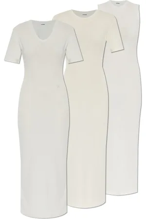 Jil Sander Kleedjes, Dames, Wit, M, Katoen, Set van drie jurken
