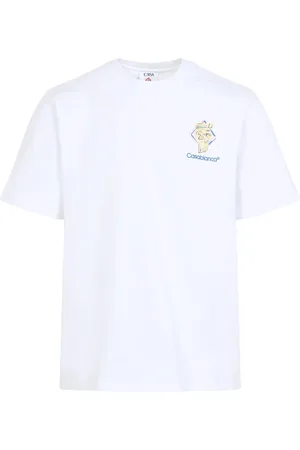 Casablanca Tops, Heren, Wit, S, Katoen, Diamond Column T-shirt