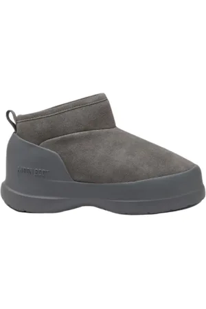 Moon Boot Schoenen, Dames, Grijs, 39 EU, Suède, Lage Suède Laarzen Antraciet