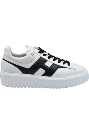 Hogan Schoenen, Heren, Wit, 45 EU, Zwarte Veterschoenen Elegant Statement