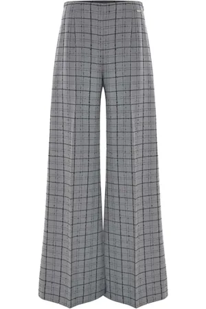 Kocca Broeken, Dames, Veelkleurig, XL, Geplooide Palazzo Broek