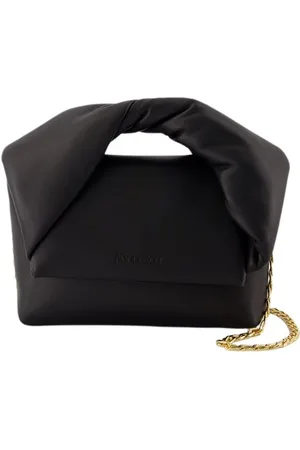 J.W.Anderson Tassen, Dames, Zwart, ONE Size, Leer, Small Twister leren tas met handvat