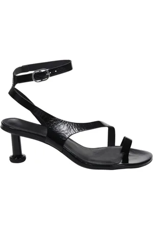 ALOHAS Schoenen, Dames, Zwart, 37 EU, Leer, Zwarte Onix Sandaal