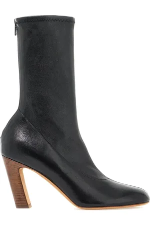 Khaite Schoenen, Dames, Zwart, 40 EU, Leer, Apollo 85 Heeled Boots