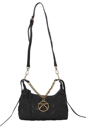Kocca Tassen, Dames, Zwart, ONE Size, Gewatteerde Crossbodytas met Ketting