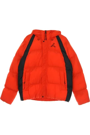 Jordan Jassen, Heren, Rood, L, Polyester, Waterafstotende Pufferjas met capuchon