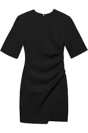 ANIYE BY Kleedjes, Dames, Zwart, S, Zwarte Elegante Gedrapeerde Minijurk