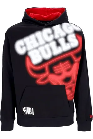 New Era Sweatshirts & Hoodies, Heren, Zwart, 2Xs, Neon NBA Hoodie