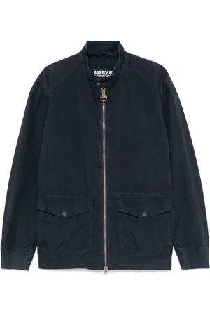 Barbour Jassen, Heren, Blauw, XL, Blauwe Jassen met Ritssluiting