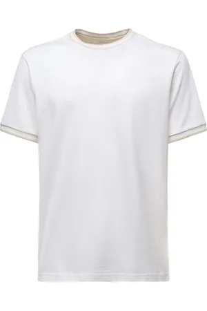 ELEVENTY Tops, Heren, Wit, 2Xl, Katoen, Katoenen T-shirts en Polo