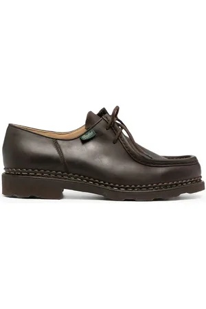 Paraboot Schoenen, Dames, Bruin, 40 EU, Leer, Bruine kalfsleren Derby schoen met Noorse constructie