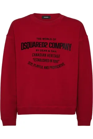 Dsquared2 Sweatshirts & Hoodies, Heren, Rood, L, Stijlvolle Sweaters Collectie