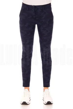 Masons Broeken, Dames, Blauw, XL, Cropped Broek