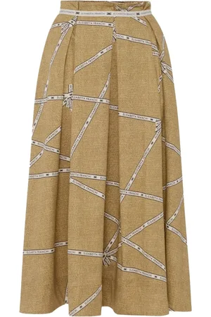 Elisabetta Franchi Rokken, Dames, , L, Katoen, Katoenen A-lijn Rok met Zakken