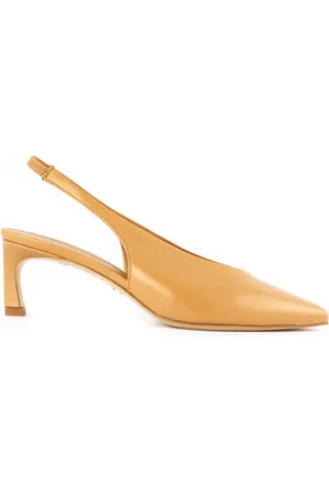 HALMANERA Schoenen, Dames, Bruin, 40 EU, Bruin Leren Slingback Sandalen