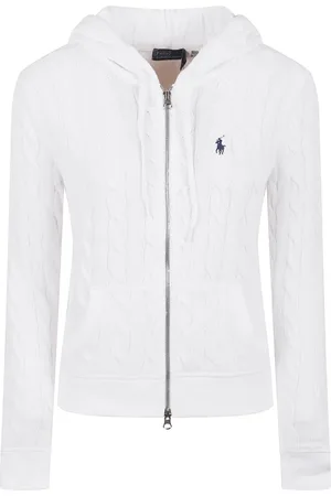Ralph Lauren Sweatshirts & Hoodies, Dames, Wit, M, Katoen, Witte Sweatshirt Klassieke Pasvorm Katoen