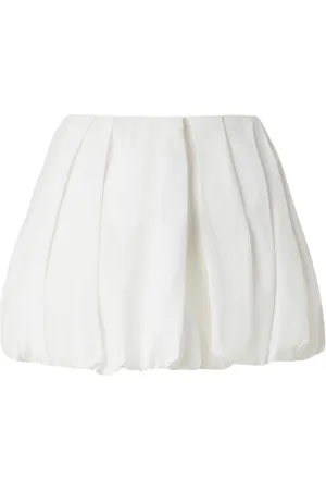 Pinko Rokken, Dames, Wit, S, Witte Elastische Taille Puffball Rok