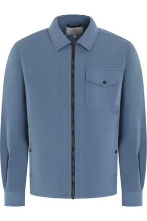 Woolrich Jassen, Heren, Blauw, M, Gabardine Overshirt voor heren
