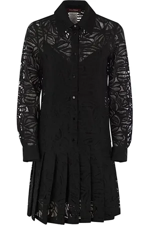 Max Mara Kleedjes, Dames, Zwart, S, Katoen, Elegante Jurk voor Vrouwen