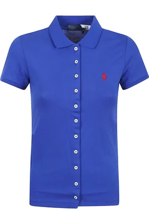 Ralph Lauren Tops, Dames, Blauw, S, Katoen, Blauwe Saturnus T-shirt Stijlvolle Pasvorm