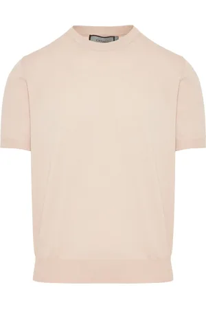 CANALI Tops, Heren, , 3Xl, Katoen, Gebreid katoenen T-shirt Gemaakt in Italië