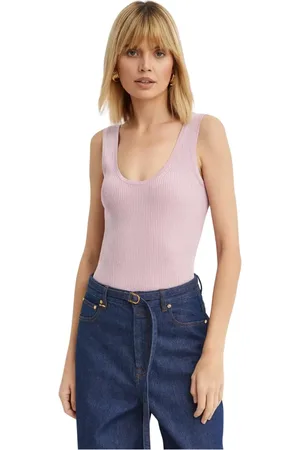 ZIMMERMANN Tops, Dames, Roze, M, Gestreepte roze tanktop