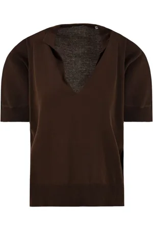 Aspesi Blouses & Shirts, Dames, Bruin, XS, Bruine Polo T-shirts en Polos