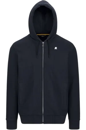 K-Way Sweatshirts & Hoodies, Heren, Blauw, M, Katoen, Blauwe Diepte Felpa Sweater