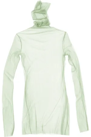 Cortana Tops, Dames, Groen, L, Tule, tule zwaan, groene paradijs top