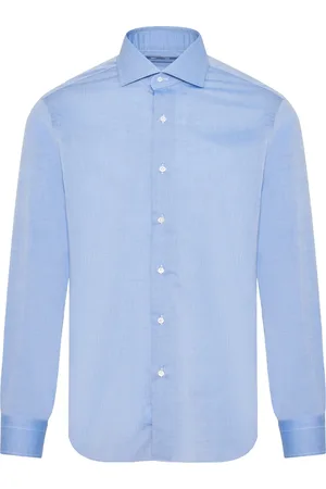 BARBA Overhemden, Heren, Blauw, 2Xl, Katoen, Italiaans katoenen overhemd