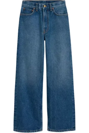 B SIDES Jeans, Dames, Blauw, W28, Katoen, Dames Elissa Jeans Blauw Klassieke Pasvorm