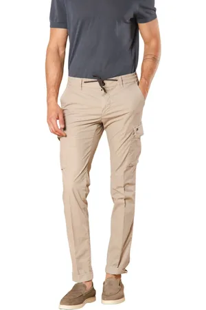 Masons Broeken, Heren, , L, Katoen, Extra Slim Fit Cargo Broek in Parachute Stof