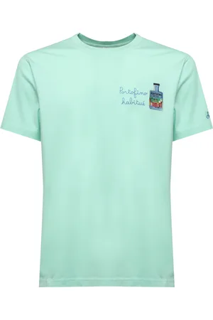 MC2 SAINT BARTH Tops, Heren, Groen, L, Katoen, Katoenen T-shirts en Polo