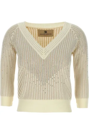 ERMANNO SCERVINO Truien, Dames, , M, Trui met Strass Versiering