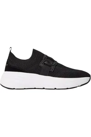 Twin-Set Schoenen, Dames, Zwart, 41 EU, Zwarte hardloopsneakers in Tessuto