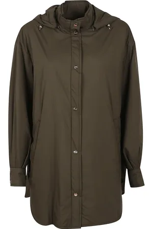 HERNO Jassen, Dames, Bruin, L, Groene Jas voor Vrouwen Stijlvolle Laagjes