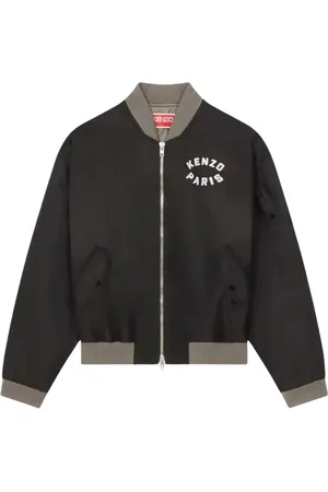 Kenzo Jassen, Heren, Zwart, L, Katoen, Zwarte Tiger Bomberjas
