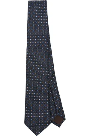 CANALI Accessoires, Heren, Blauw, ONE Size, Luxe Zijden Stropdas Gemaakt in Italië