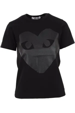 Comme des Garçons Tops, Dames, Zwart, M, Katoen, T-Shirts